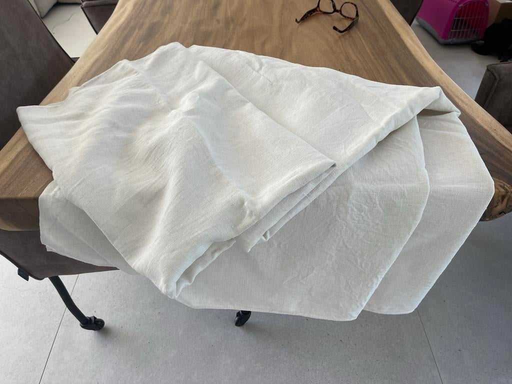 Antiek linnen tafelkleed 2.85x2.00m, Antiek en Kunst, Antiek | Kleden en Textiel, Ophalen