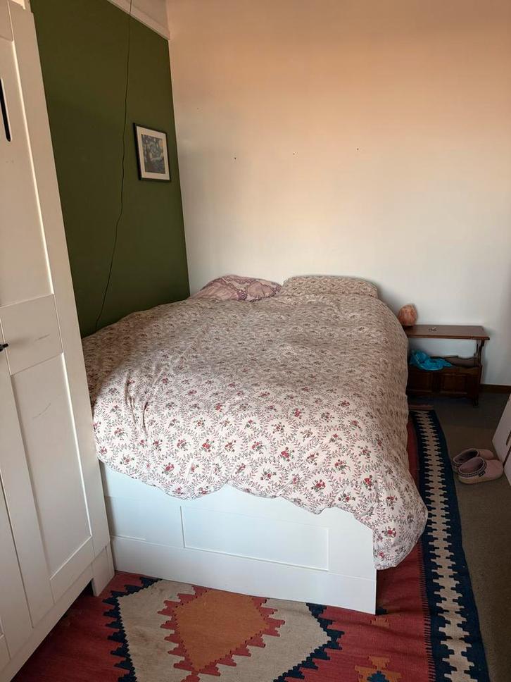 IKEA BRIMNES Bedframe 140x200 met opberglades - GRATIS!, Huis en Inrichting, Slaapkamer | Bedden, Zo goed als nieuw, Tweepersoons