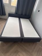 Boxspring 160x200cm met achterwand - ZONDER matrassen, Ophalen, Gebruikt, Tweepersoons, 200 cm