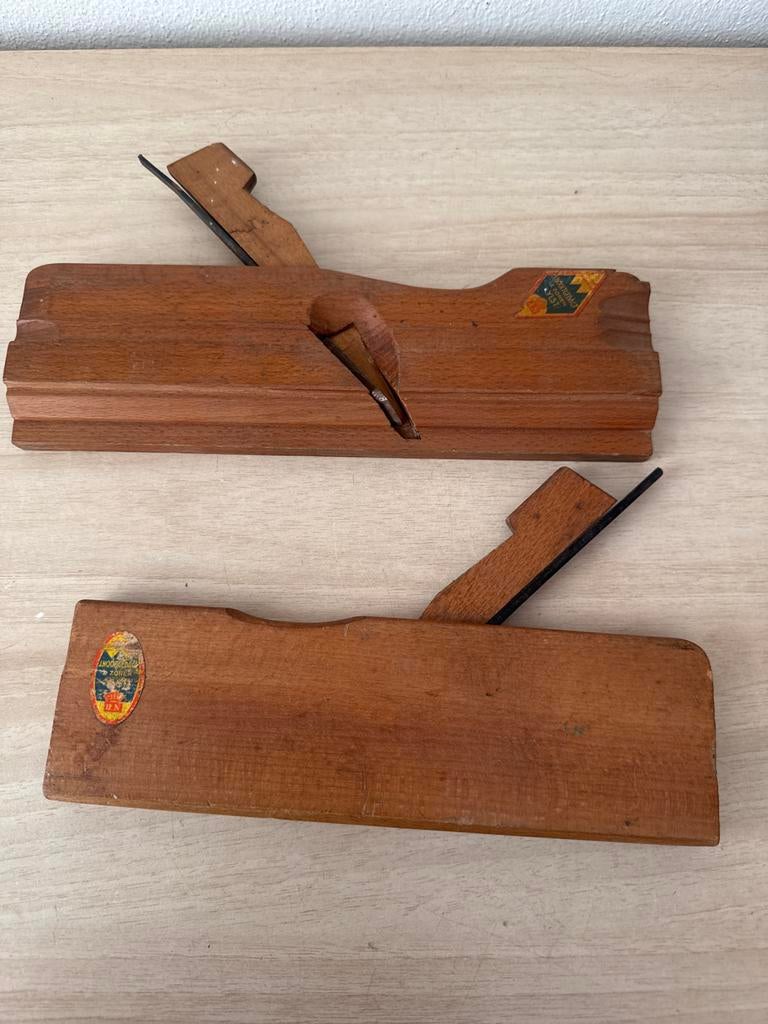 Set van 2 vintage houten schaven - Nooitgedagt & Zonen, Ophalen of Verzenden