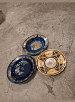 3x Chinese poeseleinen borden met pauw decoratie, Ophalen of Verzenden