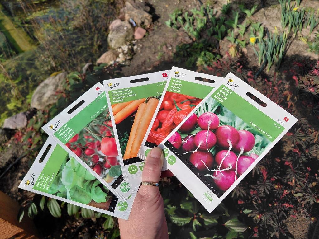 Groot assortiment moestuinzaden, Ophalen of Verzenden, Voorjaar, Halfschaduw, Zaad