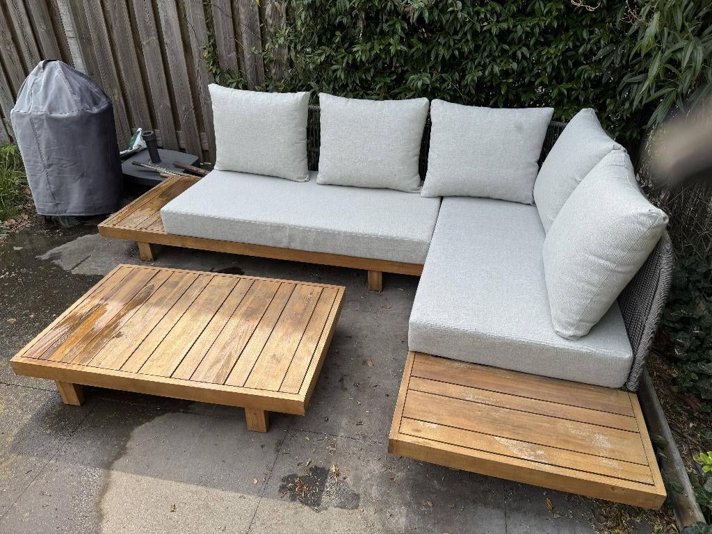 Loungeset, Ophalen, 5 zitplaatsen, Gebruikt, Bank