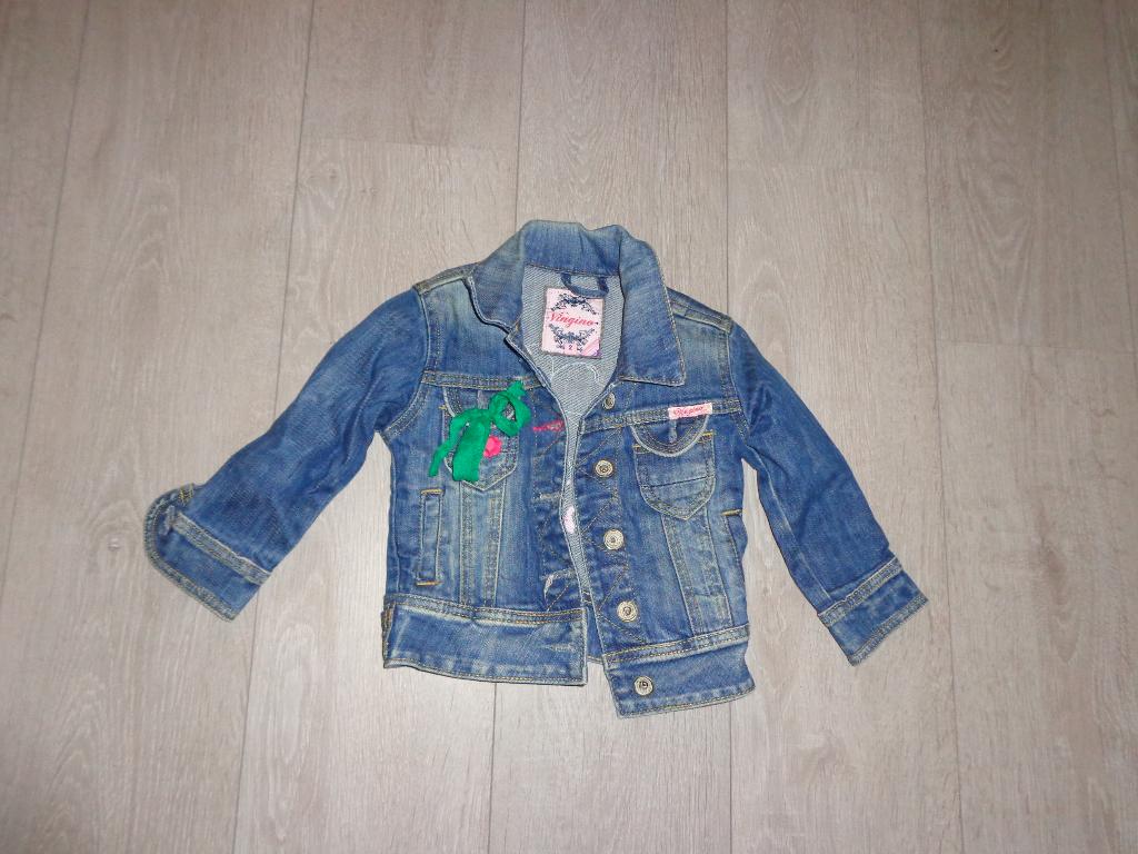 gaaf meisjesspijkerjasje van VINGINO, maat 2/92, Ophalen of Verzenden, Zo goed als nieuw, Meisje, Jas
