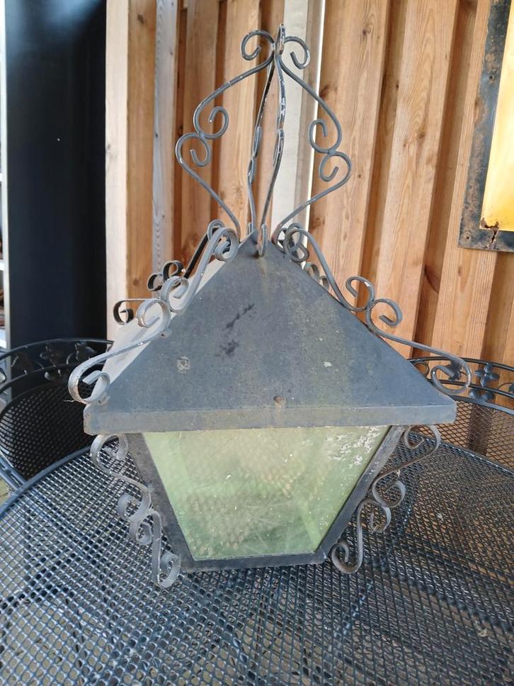 Oude hanglamp van metaal, Antiek en Kunst, Antiek | Lampen, Ophalen