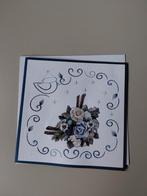 Handgemaakte  Kaart met Bloemen en Borduurwerk, Ophalen of Verzenden, Nieuw, Overige thema's