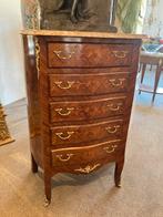 Mooie antieke marqueterie gebogen ladenkast, Antiek en Kunst, Ophalen