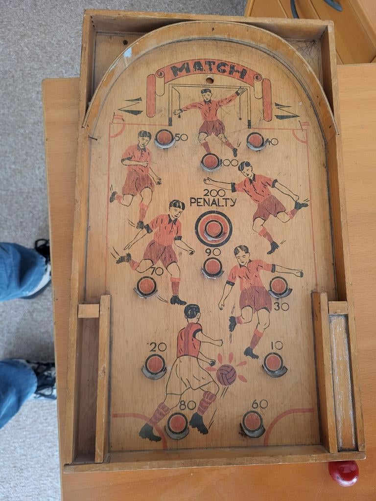 Vintage Voetbal Flipperkast, Gebruikt, Een of twee spelers, Onbekend, Ophalen of Verzenden