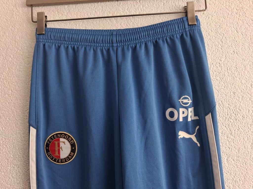 Feyenoord Trainingsbroek Puma - Lichtblauw Maat 164, Ophalen of Verzenden, Zo goed als nieuw, Jongen of Meisje, Broek