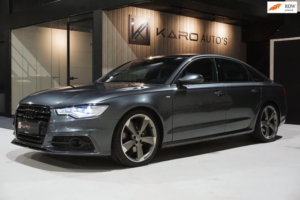 Audi A6 Limousine 3.0 TDI Quattro S-line Bose Camer ACC Leer, Automaat, Gebruikt, Zwart, 197 €/maand