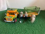 Playmobil safari auto met aanhanger en olifant 6937, Ophalen of Verzenden, Zo goed als nieuw