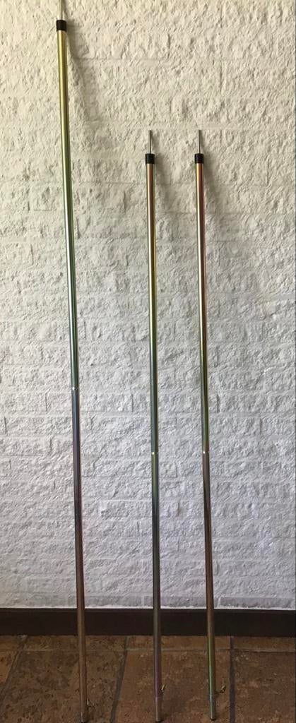 3 verstelbare tentstokken - 2x 140/200cm, 1x 165/230cm, Caravans en Kamperen, Tenten, Ophalen, Gebruikt
