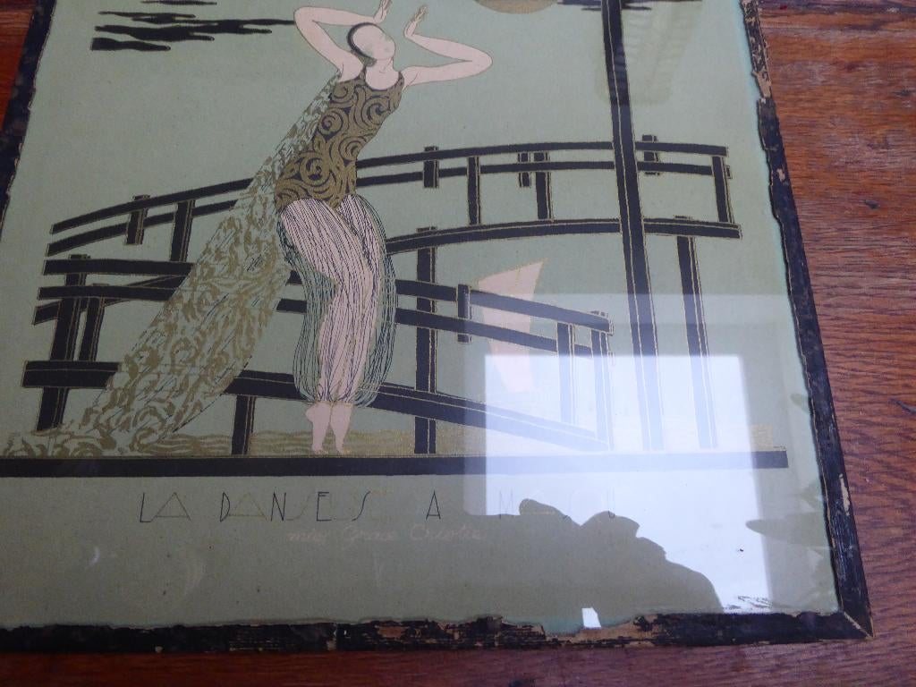 Art deco originele prent, vermoedelijk Georges Barbier, Ophalen of Verzenden