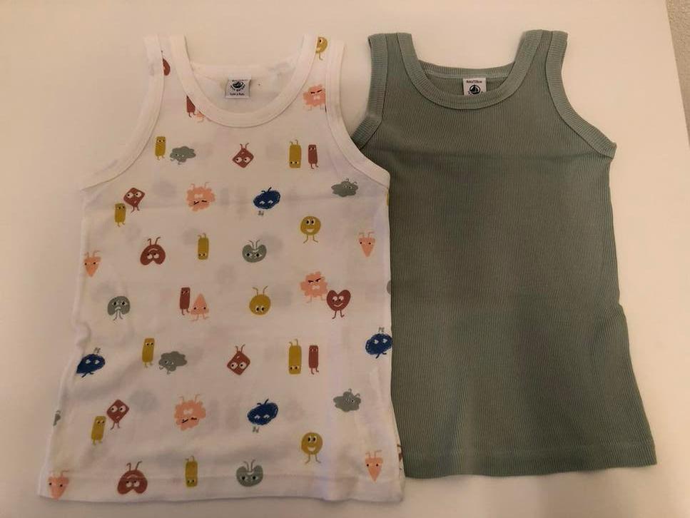 Petit Bateau Hemdjes (2 stuks) - Maat 128, Kinderen en Baby's, Kinderkleding | Maat 128, Ophalen of Verzenden, Zo goed als nieuw
