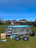 Intex zwembad rond 4.27m en hoogte 1.07m zo goed als nieuw, Tuin en Terras, Ophalen, 80 tot 120 cm, Rond, 300 cm of meer