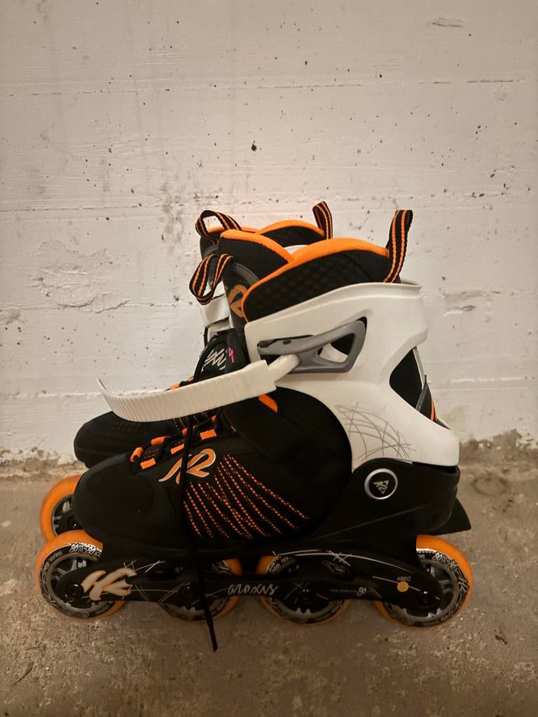 Inline skates maat 39 oranje en zwart, Sport en Fitness, Skeelers, Ophalen, Gebruikt, Inline skates 4 wielen, K2
