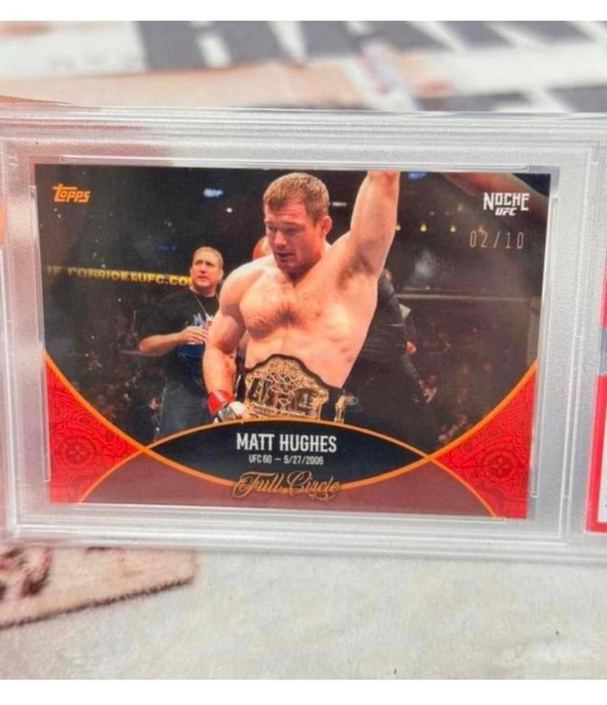 2024 TOPPS NOCHE UFC MATT HUGHES FULL CIRCLE-RED FC6 psa-9, Spelerskaart, Ophalen of Verzenden, Zo goed als nieuw, H