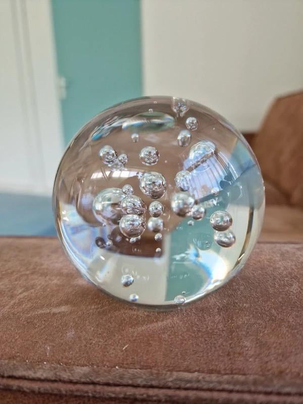 Glazen presse-papier bubbel design 8,5 cm, Ophalen of Verzenden