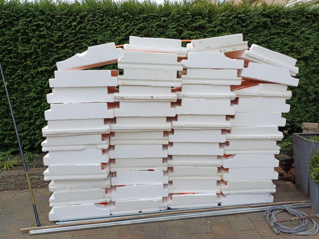 Tempex bekisting Isobouw, 500 hoog. Alleen zijwanden!, Nieuw, 15 m² of meer, Piepschuim (Tempex), Ophalen