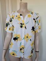 Ann Taylor shirt zomer wit bloemen maat XS/34, Kleding | Dames, Wit, Ophalen of Verzenden, Zo goed als nieuw, Korte mouw