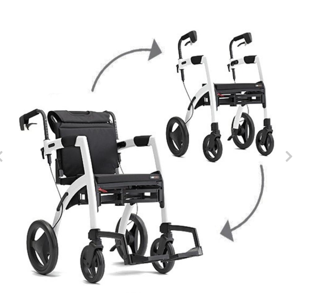 Rollz'Motion  rollator/rolstoel  i.z.g.s, Diversen, Rolstoelen, Ophalen, Inklapbaar, Zo goed als nieuw, Duwrolstoel