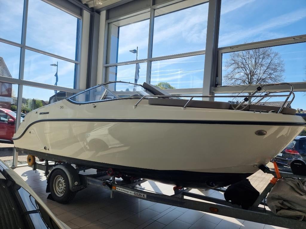 Quicksilver 595 Active cuddy BOEGSCHROEF Mercury 115 PK PRO, Watersport en Boten, Ophalen, Gebruikt, 6 meter of meer, 120 tot 200 pk