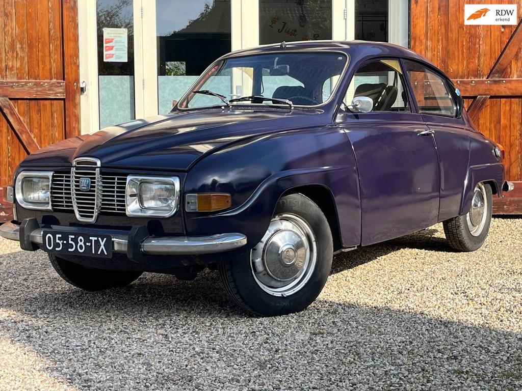 Saab 96 L V4, Auto's, Voorwielaandrijving, Stof, Zwart, 4 stoelen