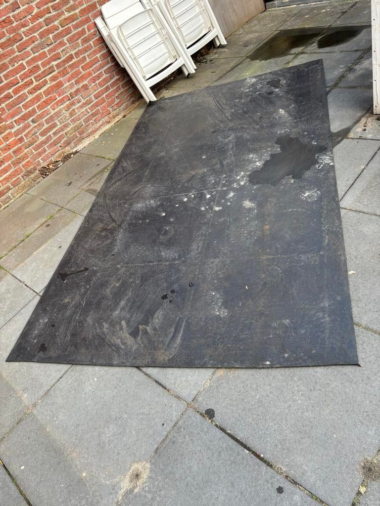 Zware rubberen mat / gym mat - 160x275 cm, 10 mm / 1 cm dik, Ophalen, Gebruikt, Overige materialen, Minder dan 20 mm