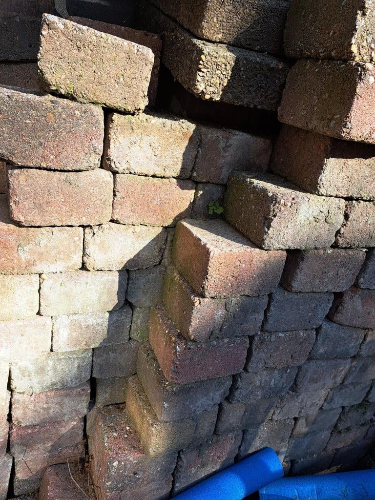 Vierkante tuinstenen 10x10 cm gratis afhalen, Ophalen, Gebruikt, Klinkers, 5 tot 10 m²