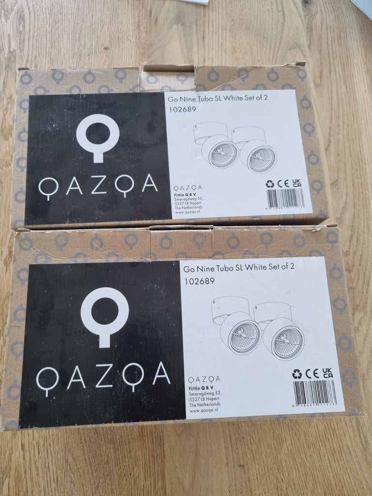Plafondlamp Qazqa Go Nine Tubo White set van 4 nieuw in doos, Ophalen of Verzenden, Nieuw