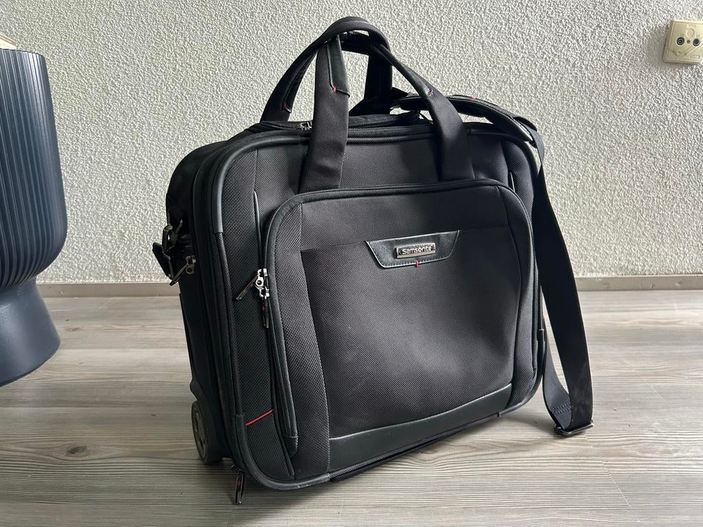 Samsonite Pro-DLX Laptoptas met Wielen, 40 tot 60 cm, Gebruikt, 20 tot 30 cm, Zwart