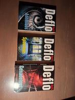 3 boeken van Luc Deflo: Ademloos, Spoorloos, Genadeloos, Boeken, Thrillers, Ophalen of Verzenden, Gelezen, Luc Deflo