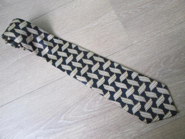 Vintage Stropdas Lanvin Zwart met Patroon, Kleding | Heren, Stropdassen, Zo goed als nieuw, Met patroon, Zwart, Ophalen of Verzenden