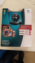 Logitech QuickCam S5500 webcam in doos, Zo goed als nieuw, Windows, Monitorclip, Bedraad