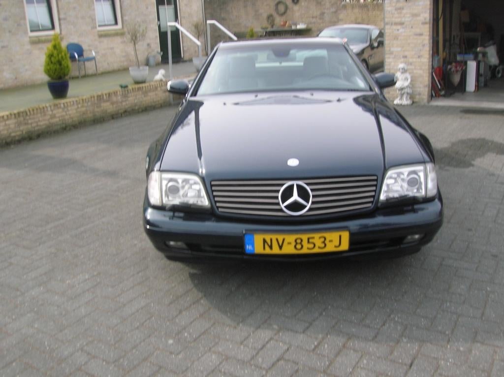 Mercedes-Benz Mercedes 320 SL 1997  ZWART METALLIC  AUT, Auto's, Automaat, Achterwielaandrijving, Cabriolet, Grijs