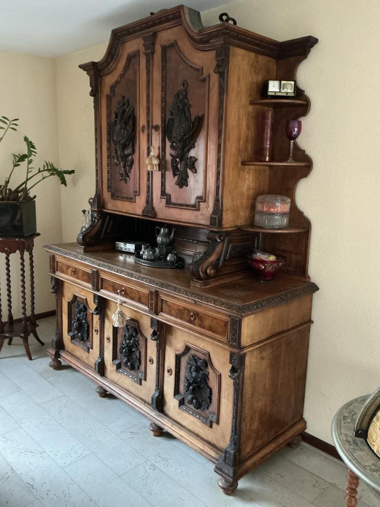 Mooie jachtkast met kuif, Huis en Inrichting, Kasten | Overige, Gebruikt, Ophalen of Verzenden