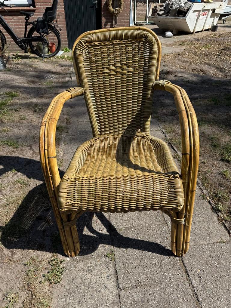 4 mooie sterke tuinstoelen Vervoort Tuinmeubelen, Ophalen, Gebruikt, Wicker