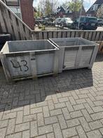 2 x opberg bak accubak oudijzerbakken kunstofbak, Ophalen, Zo goed als nieuw, Minder dan 35 cm