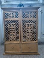 Vintage Indiaas Altaar - Hout Gesneden & Goud Geverfd, Ophalen of Verzenden