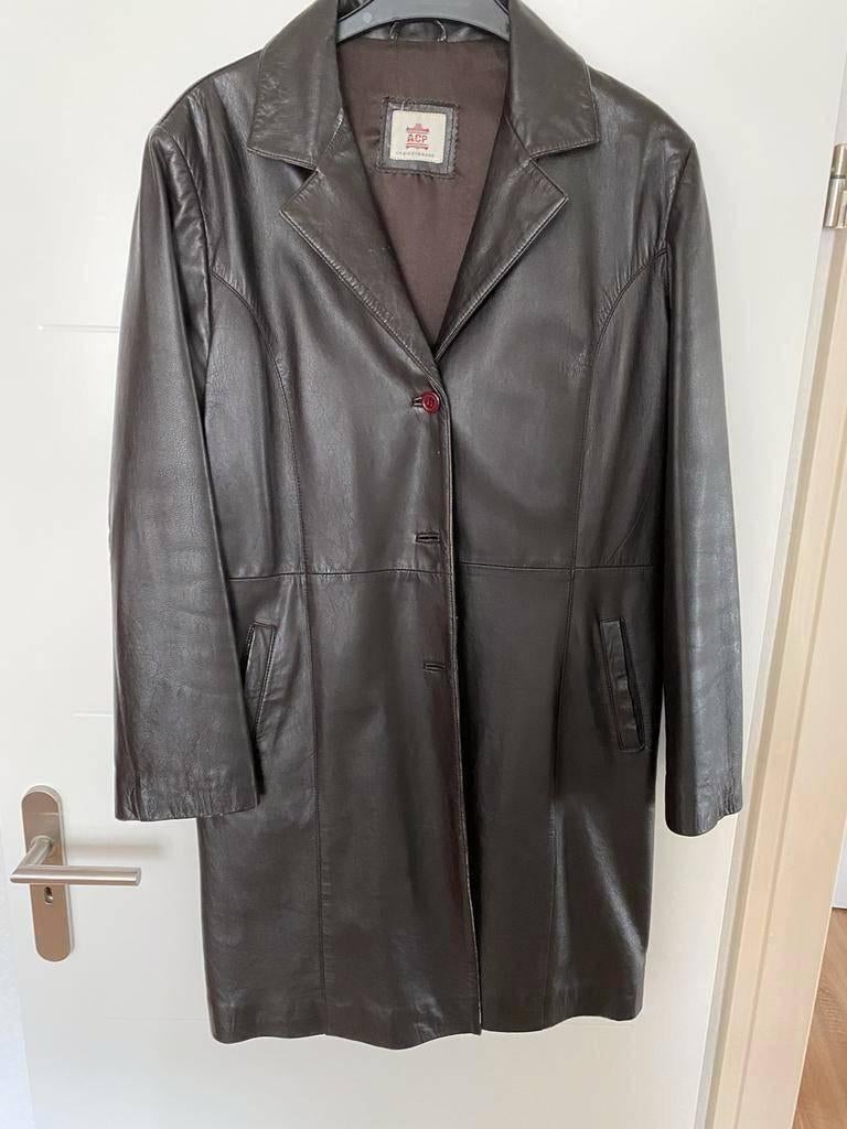 Leren jas, donkerbruin, maat 46, Bruin, Maat 46/48 (XL) of groter, Ophalen of Verzenden, ACP