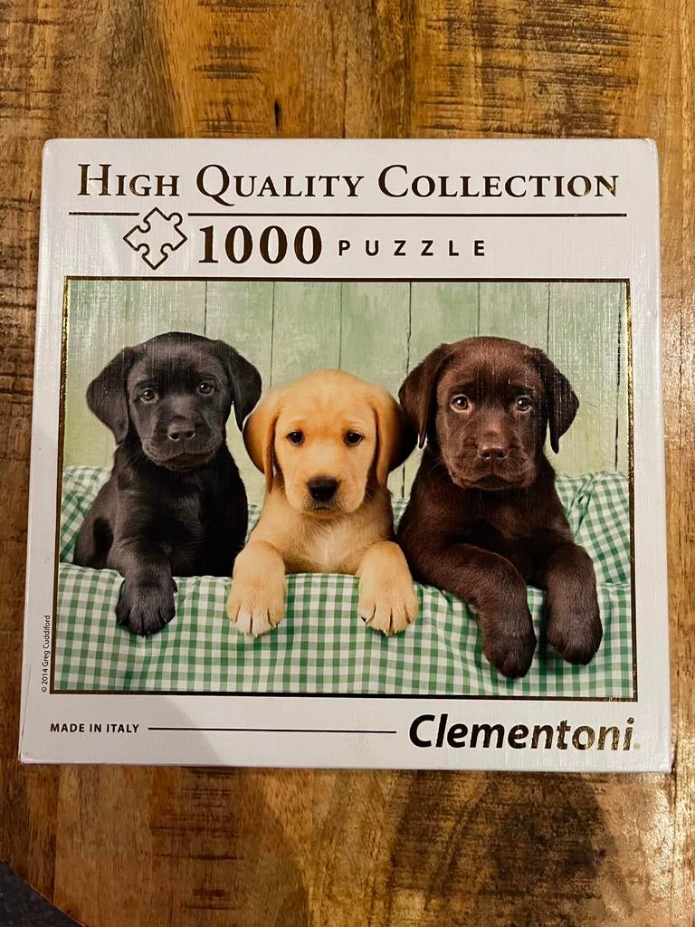 Hondenpuzzel Labradors1000 stukjes, Ophalen of Verzenden, Meer dan 50 stukjes, Zo goed als nieuw, 6 jaar of ouder
