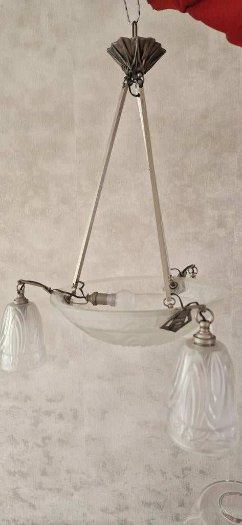 Te koop: Art Deco lamp van Schneider., Ophalen, Zo goed als nieuw, Glas, Art Deco