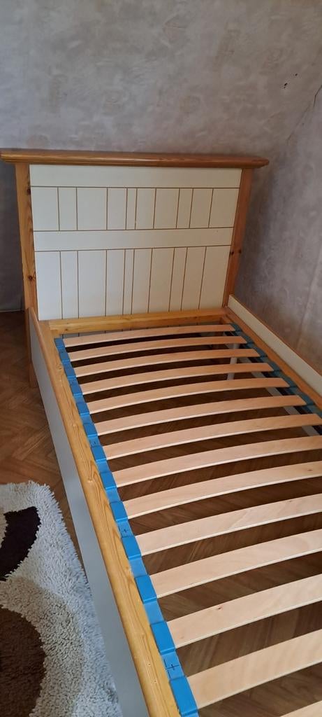 1 persoonsbed, Huis en Inrichting, Slaapkamer | Bedden, Ophalen, Eenpersoons, Hout, 90 cm