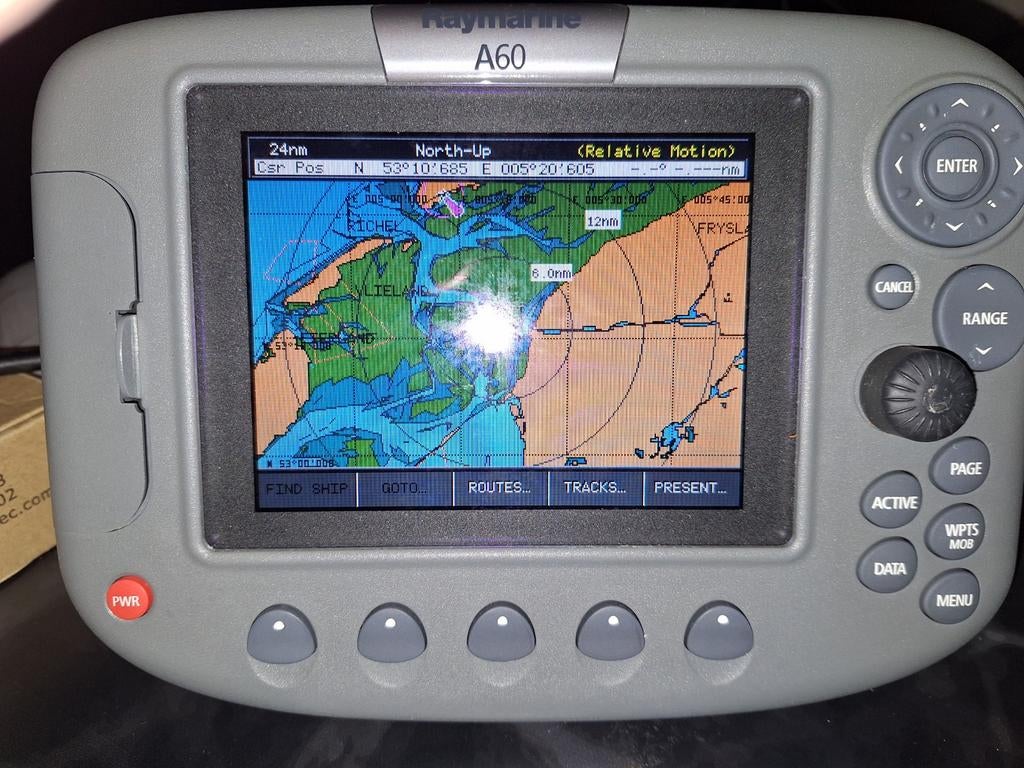 Raymarine A60 met 
GPS (RS12 / GPS12)
Navionics CF kaart, Ophalen of Verzenden, Gebruikt, Kaartplotter of Fish Finder