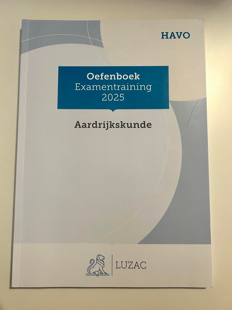 Oefenboek Examentraining Aardrijkskunde HAVO Luzac, Boeken, Schoolboeken, Ophalen of Verzenden, Nieuw, HAVO, Aardrijkskunde