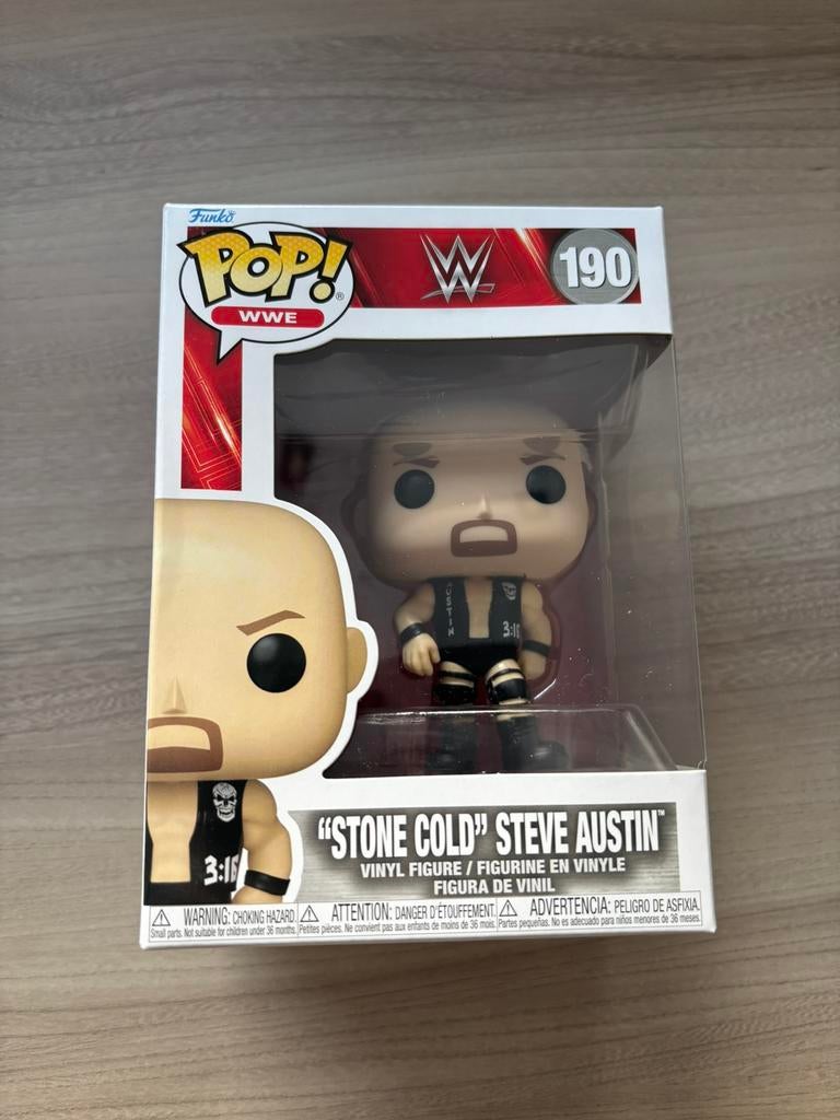 Funko Pop! WWE #190 “Stone Cold” Steve Austin WWE Legend, Funko Europe, Ophalen of Verzenden, Zo goed als nieuw, 4th floor, 1 Queen Caroline St, London W6 9YN, Verenigd Koninkrijk