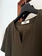 Mooie khaki basic dress van Zenggi (mt S-M) **ZGAN**, Maat 38/40 (M), Zenggi, Ophalen of Verzenden, Zo goed als nieuw