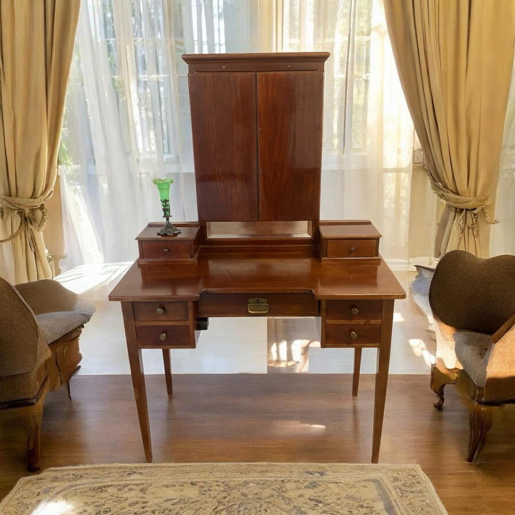 Art Nouveau/ Jugendstil mahoniehouten kaptafel 1890-1915, Ophalen