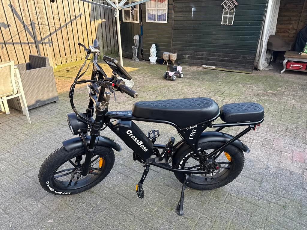 Stoere Fatbike - CrossBoss C80 - Zwart, Overige merken, Ophalen of Verzenden, Zo goed als nieuw, 51 tot 55 cm