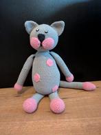Nieuwe handgemaakte gehaakte knuffel kat van katoen, Ophalen of Verzenden, Nieuw, Poes